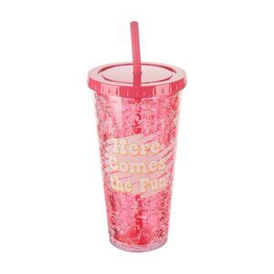 True Living 18oz Red Freeze Tumbler Here Comes The Fun
